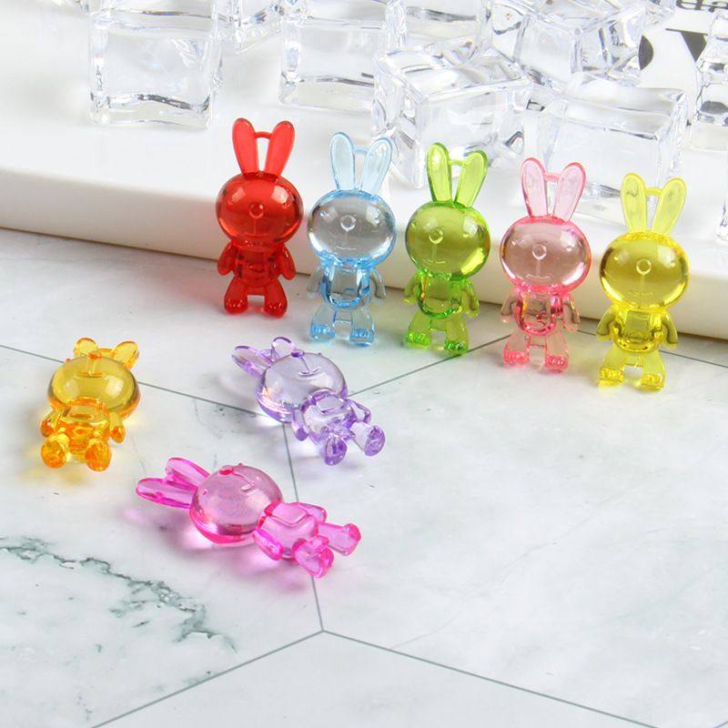 36mm彩色透明防水晶可爱生肖小兔亚克力 儿童项链吊坠Diy服饰配件,家居饰品,桌面摆件,淘宝优惠券,粉丝福利购,淘宝优惠卷
