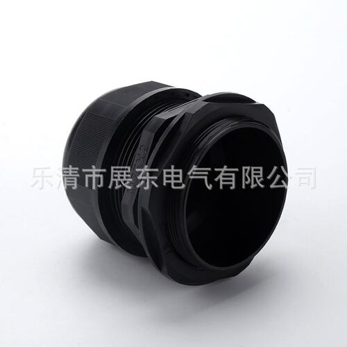 供应塑料电缆接头M75X2黑色防水接头尼龙防水出线口固定头填料函