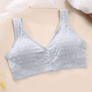 孕妇文胸背心前扣式哺乳内衣怀孕期防下垂聚拢大胸夏季薄款睡眠衣