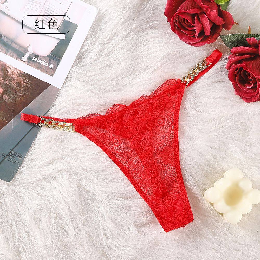 外贸爆款性感蕾丝丁字裤女生火辣低腰无痕网纱铁链T字内裤少女,女士内衣/男士内衣/家居服,女丁字裤,淘宝优惠券,粉丝福利购,淘宝优惠卷