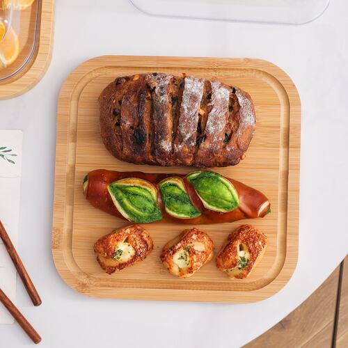 轻奢三层陶瓷果盘家用客厅茶几摆件金边元宝零食收纳架创意水果盘