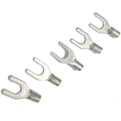 极速新品UT255叉型Y形端头1000只P包U型裸端子铜V线鼻子冷压接线