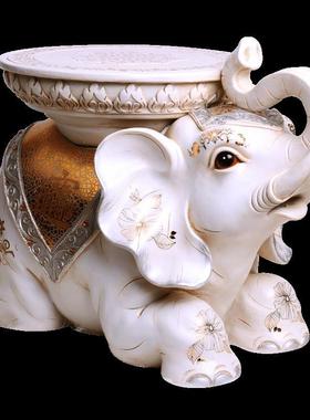 极速家用大象凳子门口高端换鞋凳摆件招财家居饰品客厅.结婚落地