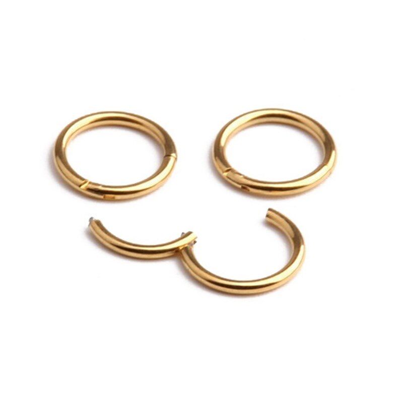 极速Surbgical Steel Nose Ring Clicker Hinge Ear Helix Tragus