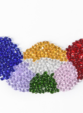 极速特价小号红黄七彩水晶元宝摆件 招财客厅家S居装饰开业礼品休