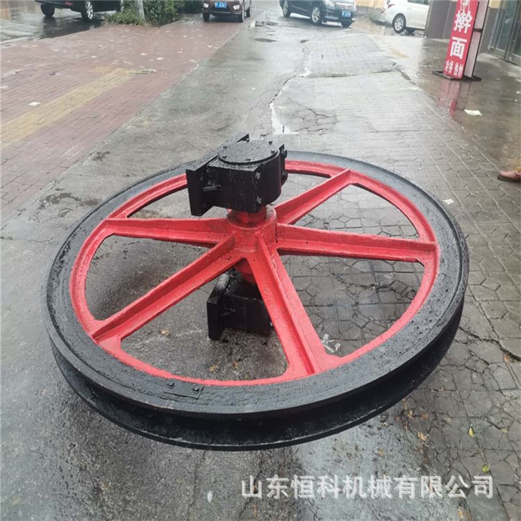 提升铸钢游动天轮 煤矿单槽游动式凿井天轮 钢丝绳用600游动天轮