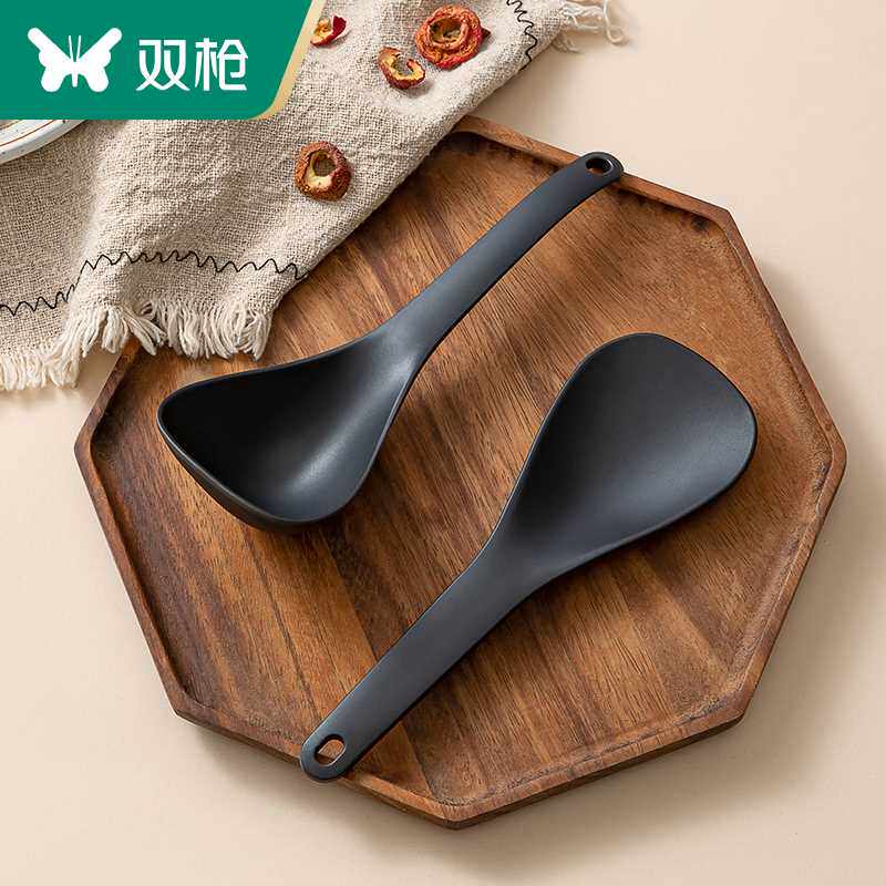 双枪饭勺汤勺家用合金饭铲厨房汤勺盛饭勺盛汤勺米饭铲子喝汤勺子