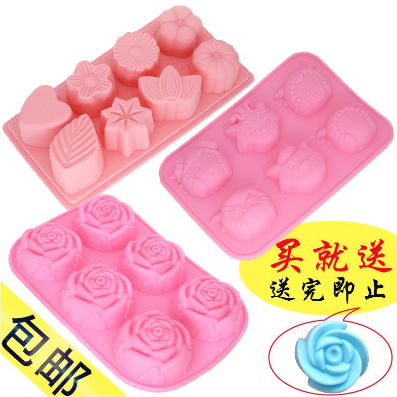 小蛋糕硅胶模具果冻布丁模子圆形玛芬马芬杯子耐高温烘焙烤箱家用