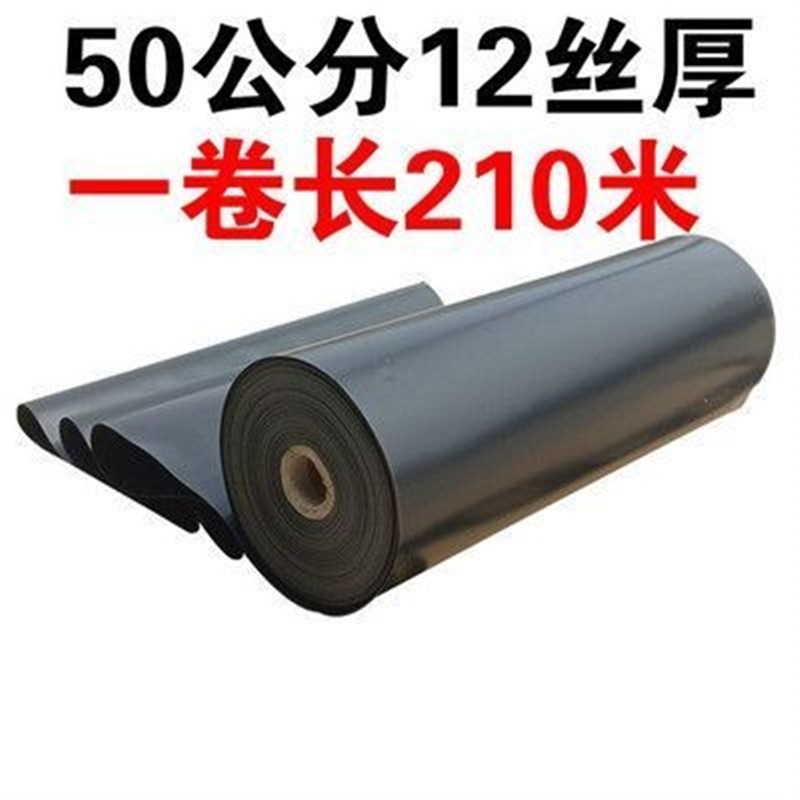 黑色防渗膜12丝养殖膜鱼塘膜鱼池防水P膜藕池膜土工膜整卷