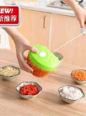 。家用小型绞肉器蒜泥手动77磨蓉蒜蓉机手拉式打肉搅拌机饺碎菜机