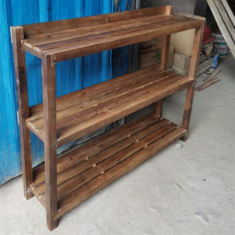 多层花架子实木防腐阳台多肉绿萝盆栽架花盆架简约靠墙落地置物架