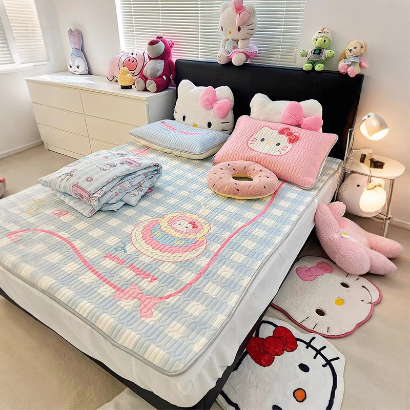 hellokitty卡通可爱乳胶席软垫子学生宿舍床凉席床单夏季租房好物
