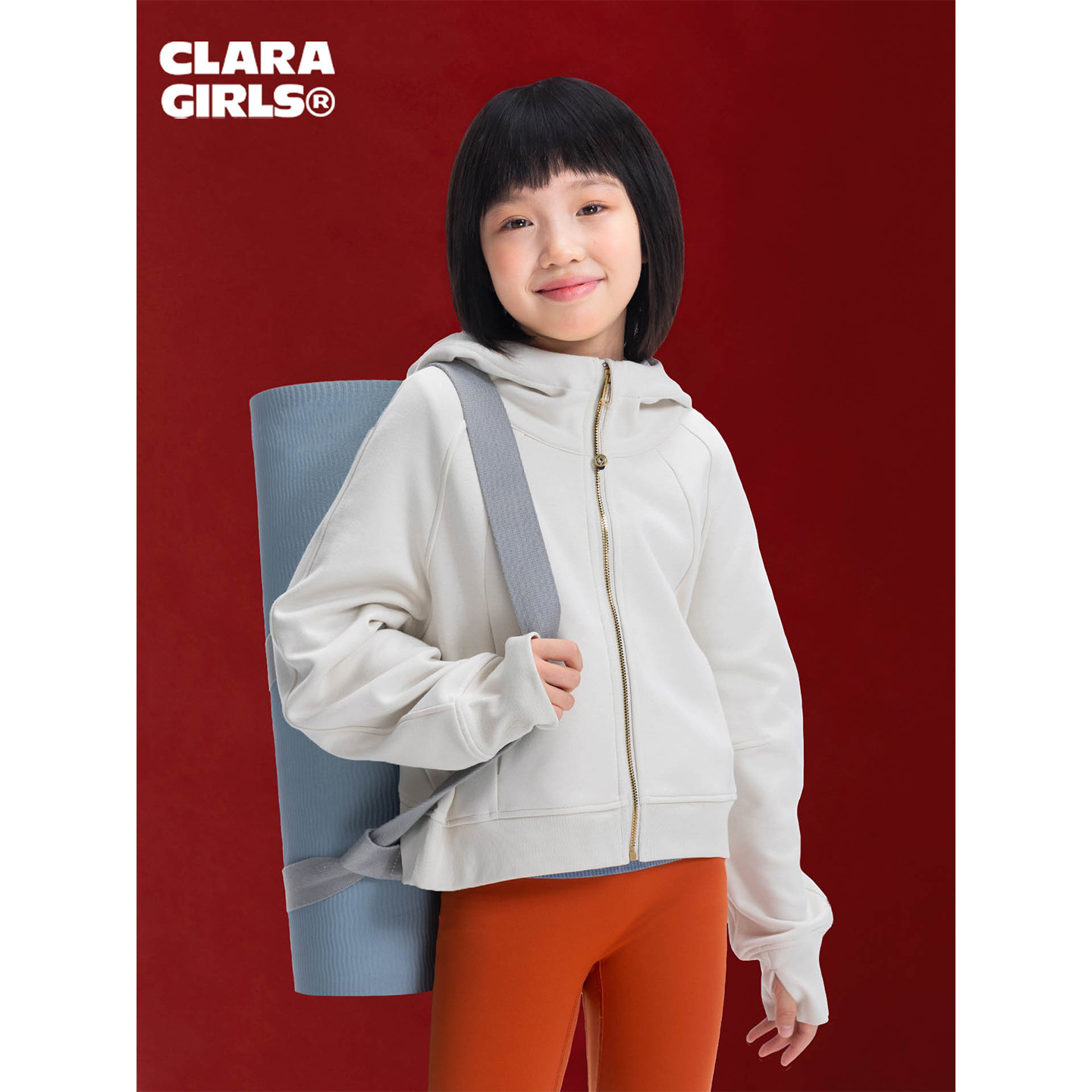 claragirls【单向导湿】女童薄绒保暖连帽外套25秋冬运动跑步上衣,童装/婴儿装/亲子装,普通外套,淘宝优惠券,粉丝福利购,淘宝优惠卷