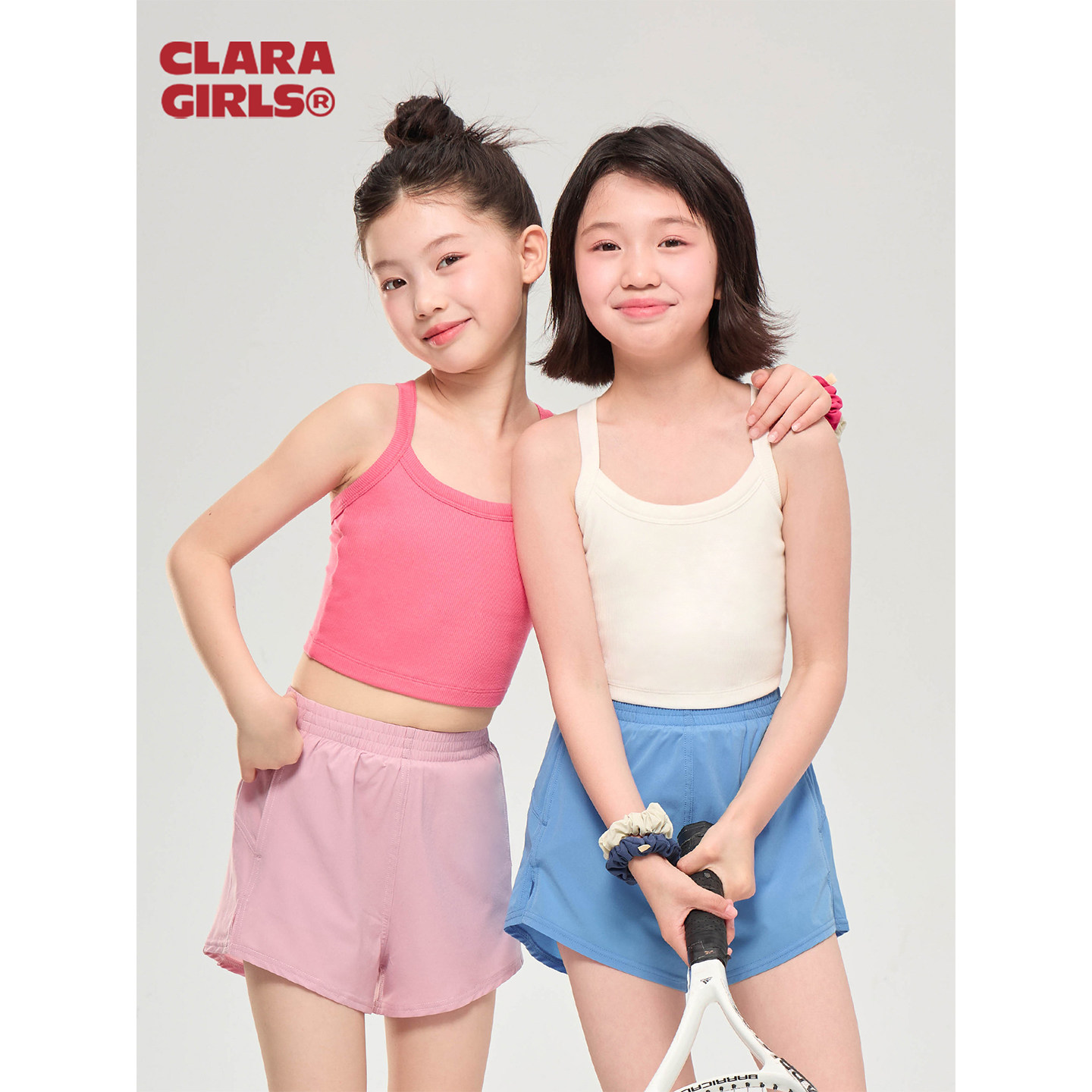claragirls女童凉感运动背心吊带吸湿透气26夏儿童可外穿弹力胸衣