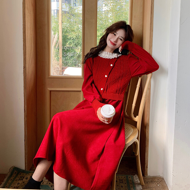 酒红色敬酒服新娘结婚订婚回门礼服女平时可穿大码胖mm连衣长裙子