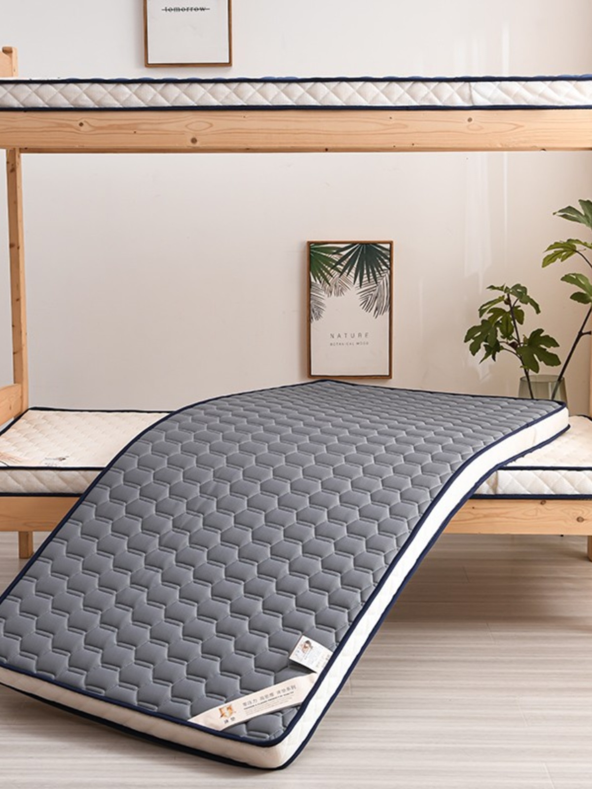 乳胶床垫软垫记忆海绵0.9m单人学生宿舍1.2m/1.5米床家用地铺垫被