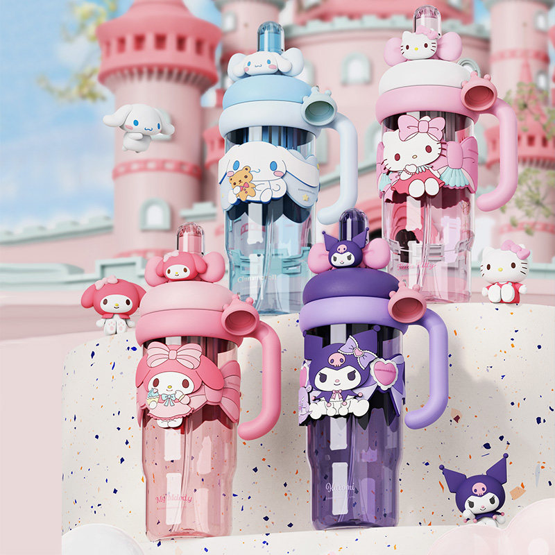 三丽鸥水杯夏天新款吸管杯子大容量水壶儿童可爱高颜值女上学专用,餐饮具,吸管杯,淘宝优惠券,粉丝福利购,淘宝优惠卷