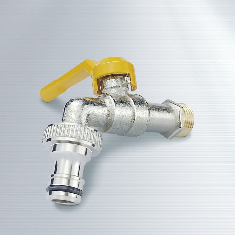 水龙头黄铜户外花园阳台拖把池一进二出铜洗衣机龙头