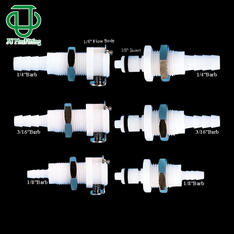 集优外牙穿板附阀双向截止品质POM塑料国产非CPC快速接头