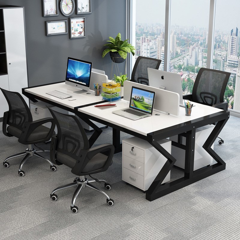 职员办公桌椅组合 屏风隔断2/4/6人员工卡位办公家具桌子简约现代