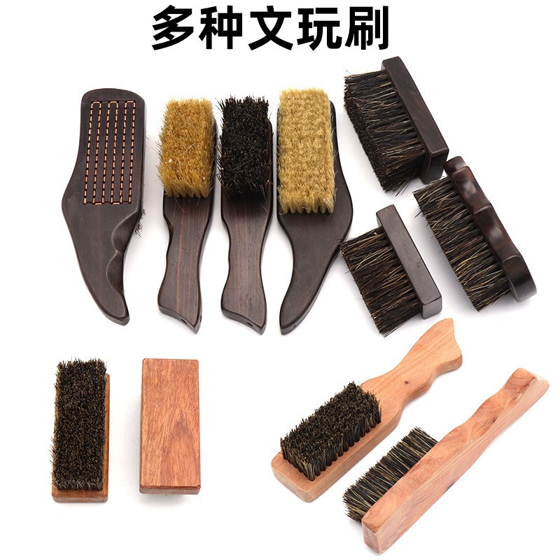 文玩刷 硬猪鬃毛刷 星月菩提 核桃清理  紫檀抛光刷工具手工保养