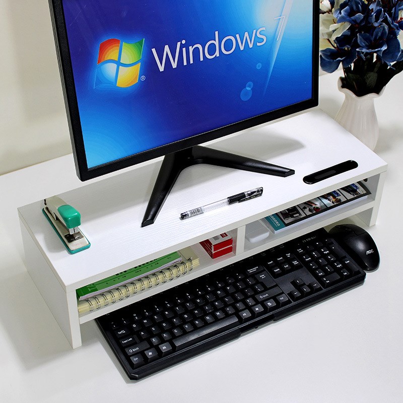 电脑显示器增高架桌面键盘收纳架60厘米加长办公桌置物收纳支架子