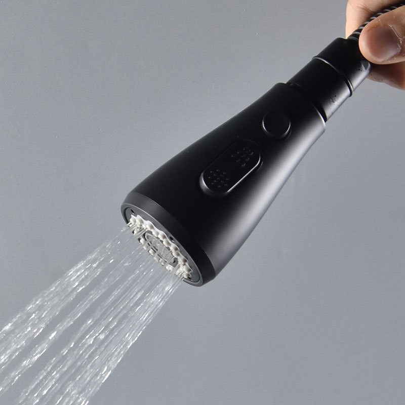 厨房洗菜盆抽拉水龙头喷头配件塑料雾化喷头止水小花洒淋浴器配件