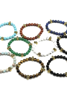 WANGWANG情侣藏银骷髅潮流手链