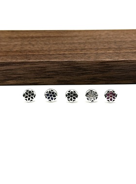 WANGWANG鸢尾花GA好的艺术耳钉925银圆六角花满钻鸢潮流街头耳钉