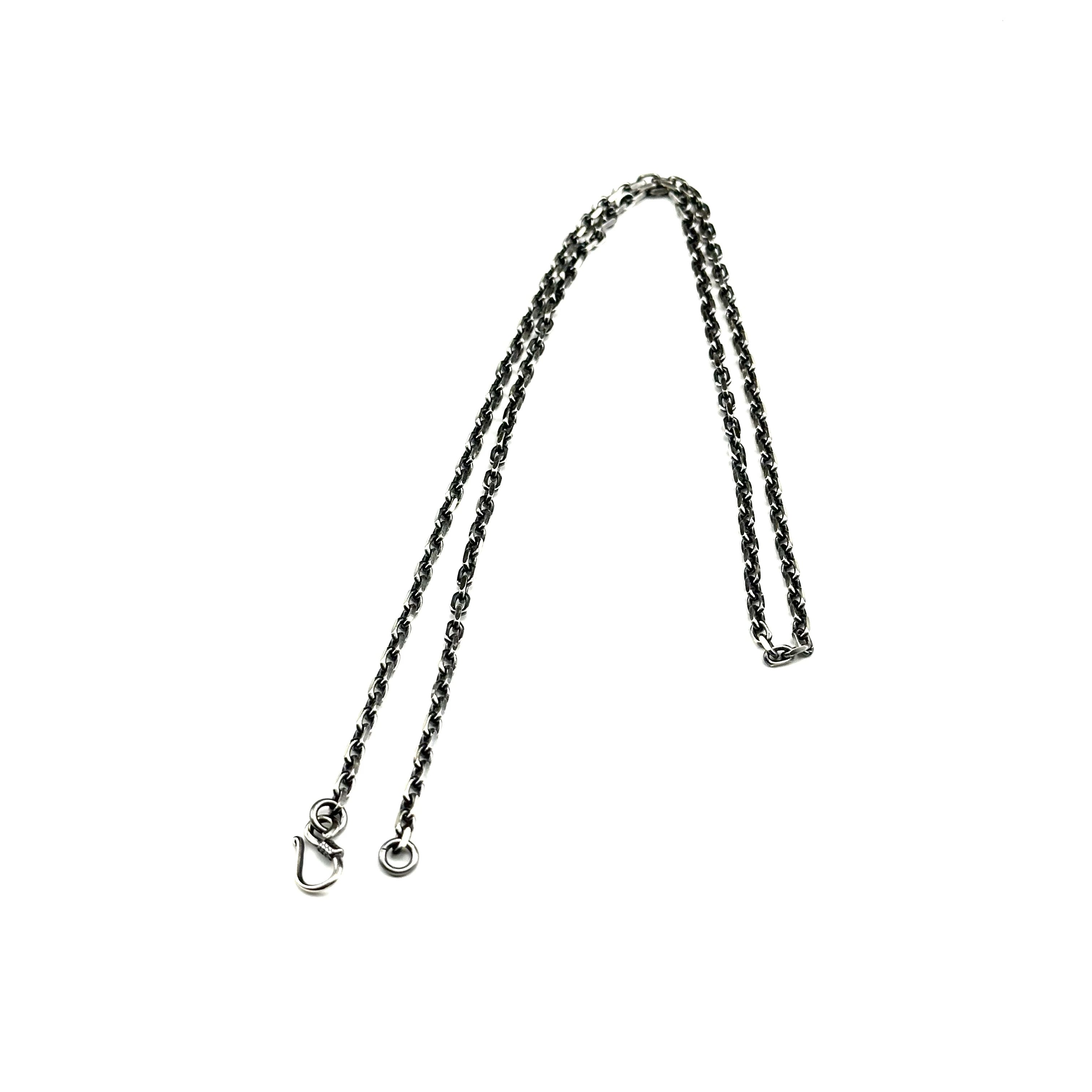 WANGWANGGA圆环平角项链3MM百搭吊坠做旧S925银复古情侣银饰项链,饰品/流行首饰/时尚饰品新,项链,淘宝优惠券,粉丝福利购,淘宝优惠卷