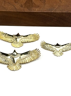 WANGWANG高桥老鹰羽毛金身全金色黄铜素金潮流情侣原宿吊坠项链