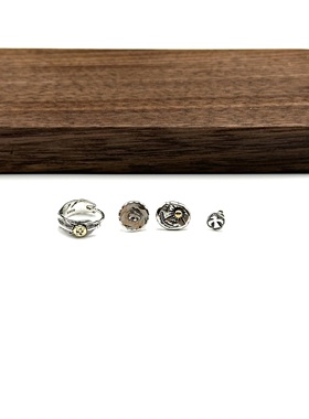 WANGWANG925纯银高桥羽毛老鹰绿松石点金情侣潮流复古耳钉耳坠