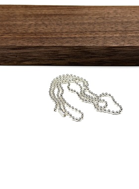 WANGWANG圆环项链2MM百搭吊坠S925纯银细款情侣银饰百搭吊坠项链