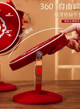 快速发货结婚镜子一对红色女方陪嫁喜镜礼盒装新娘U出嫁化妆镜婚