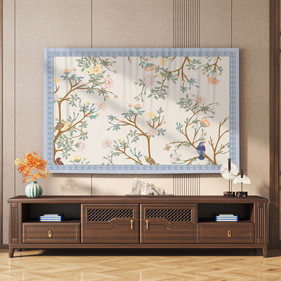 快速发货新中式电视机罩高t端防尘盖布客厅5565寸液晶显示屏保护