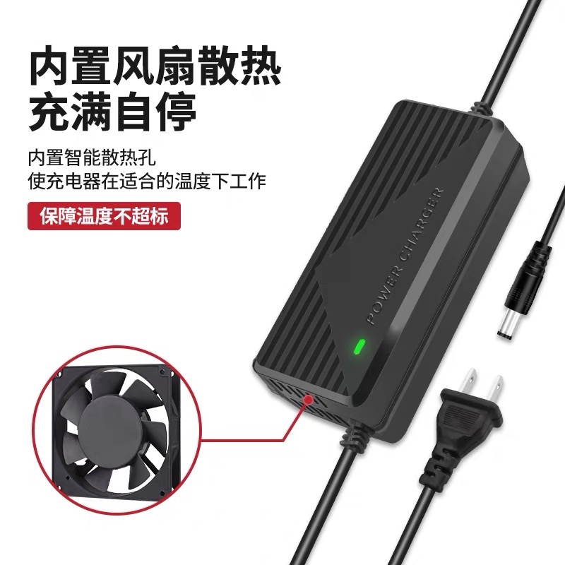 12V锂电瓶充电器12.6V5A6A8A10a锂电池充电机三串聚合物锂电池组