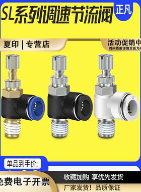 SL气动接头节流阀调速阀SL4SL6SL8SL10SL12-M501020304