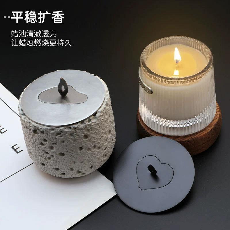 不锈钢智能防风防尘蜡烛罩安全熄灭香气扩散简约高颜值多功能香薰