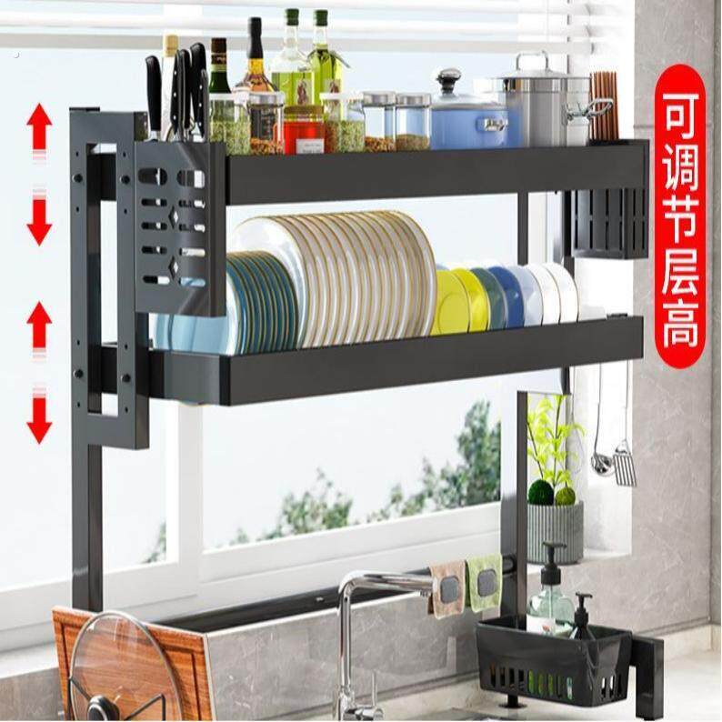 特厚厨房水槽置物架碗盘多功能收纳碗碟筷沥水架台面洗碗盘收纳架