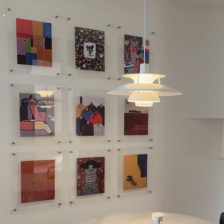 亚克力照片墙画框挂画立体艺术装置售楼处玄关装饰画公司商场展示