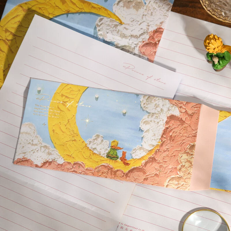 Картина маслом букварь набор листов дляLETTER senior sense литературный канцелярский handwritten маленький свежий романтический праздник Qixi День святого Валентина