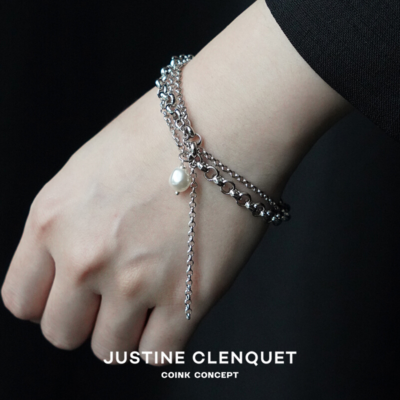 JUSTINE CLENQUET 23SS Richie Bracelet法国设计师个性链条手链