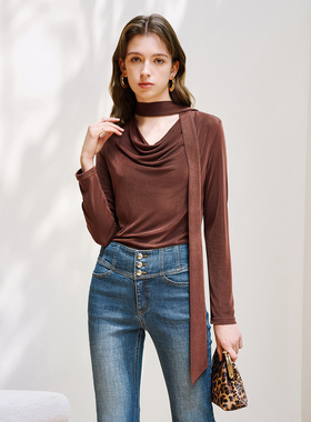 YAOLY/姚领姚领YAOLY咖色上衣830M31213