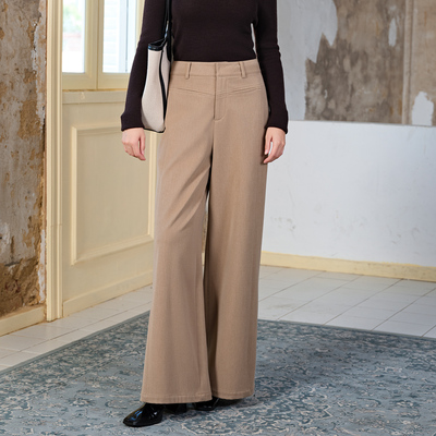 姚领YAOLY卡其色牛仔裤829M43143