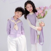 亲肤长袖 艺术儿童男女童甜美宽松摄影服装 套装 休闲长裤 衣服潮 衬衫
