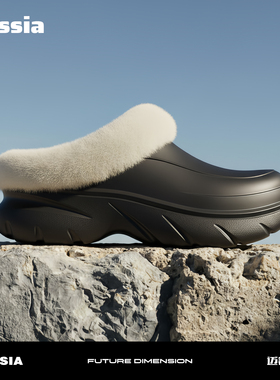 YASSIA2025冬季新款厚底包头拖鞋男女防滑保暖防水厨师鞋户外棉拖