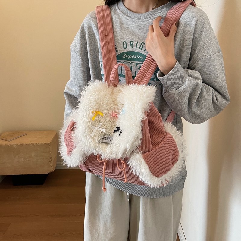 毛毛包书包卡通学生小背包