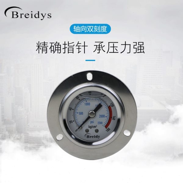YN40ZT压力表不锈钢耐震压力表测水压气压通用0-1.6/100mpa多量程