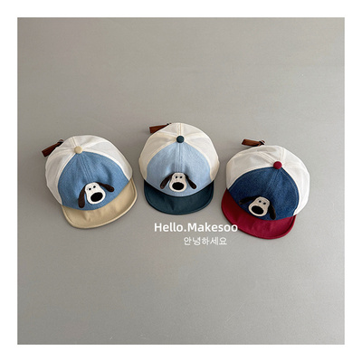 makeoo儿童鸭舌帽春夏可爱小狗