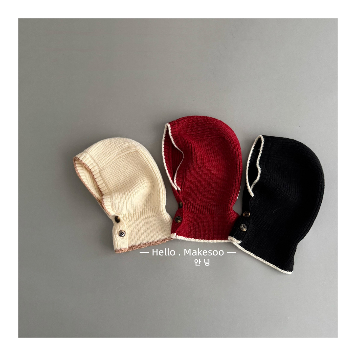 makeoo宝宝帽子秋冬保暖护耳拉法